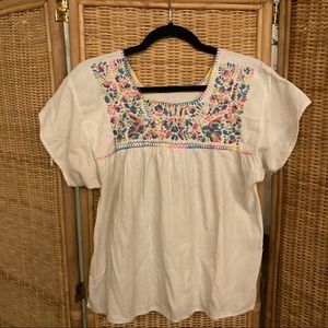 Mexican Embroidered Blouse